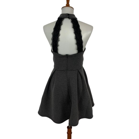 Altar’d State Dress Medium Gray Sleeveless Fit Flare Cottagecore - Picture 5 of 7